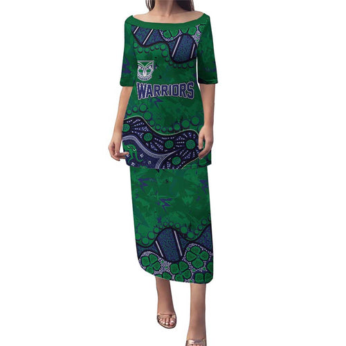 Personalized Newcastle Knights Family Matching Puletasi and Hawaiian Shirt Aboriginal Pattern with Graffiti Style Design