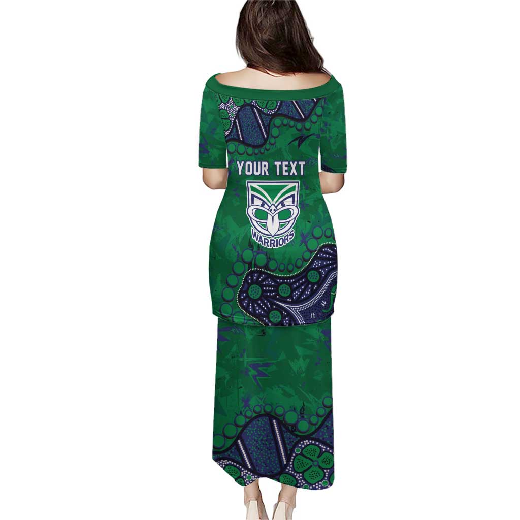 Personalized Newcastle Knights Family Matching Puletasi and Hawaiian Shirt Aboriginal Pattern with Graffiti Style Design