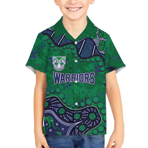 Personalized Newcastle Knights Family Matching Short Sleeve Bodycon Dress and Hawaiian Shirt Aboriginal Pattern with Graffiti Style Design