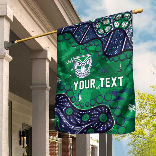 Personalized Newcastle Knights Garden Flag Aboriginal Pattern with Graffiti Style Design