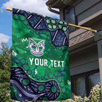 Personalized Newcastle Knights Garden Flag Aboriginal Pattern with Graffiti Style Design