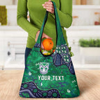Personalized Newcastle Knights Grocery Bag Aboriginal Pattern with Graffiti Style Design