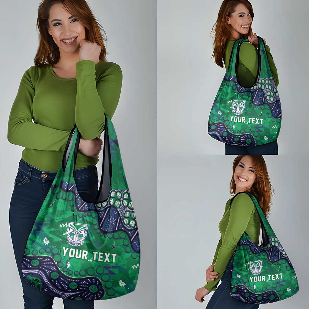 Personalized Newcastle Knights Grocery Bag Aboriginal Pattern with Graffiti Style Design