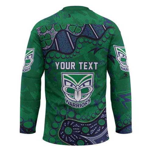 Personalized Newcastle Knights Hockey Jersey Aboriginal Pattern with Graffiti Style Design