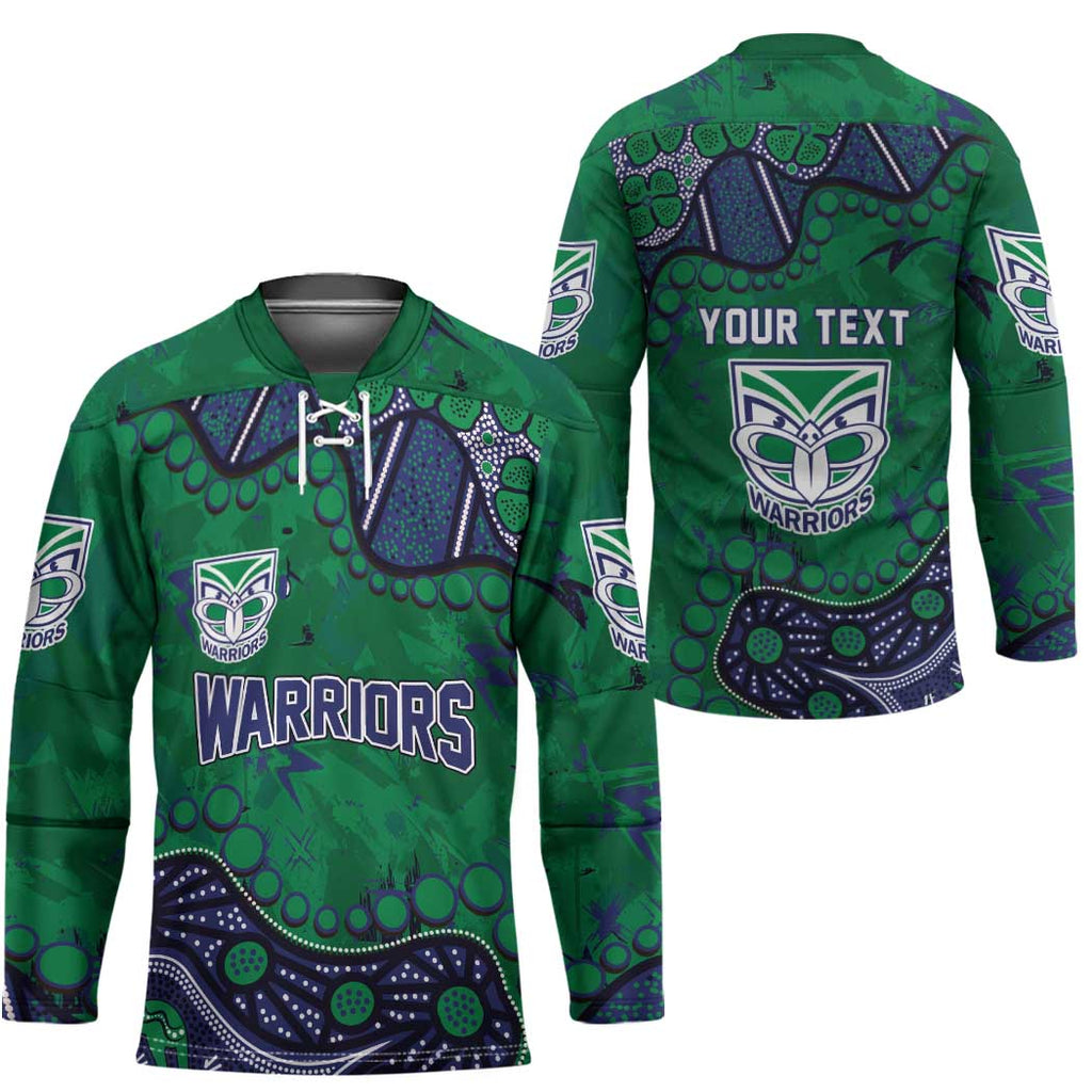 Personalized Newcastle Knights Hockey Jersey Aboriginal Pattern with Graffiti Style Design