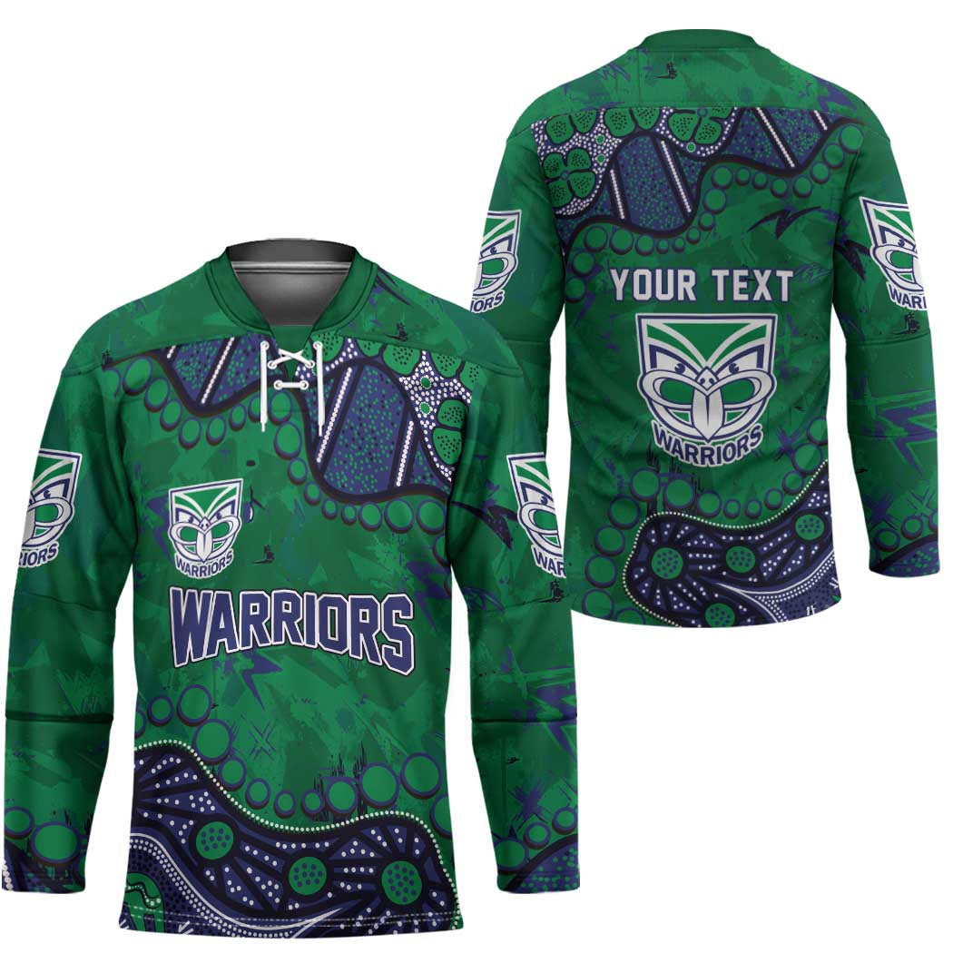 Personalized Newcastle Knights Hockey Jersey Aboriginal Pattern with Graffiti Style Design