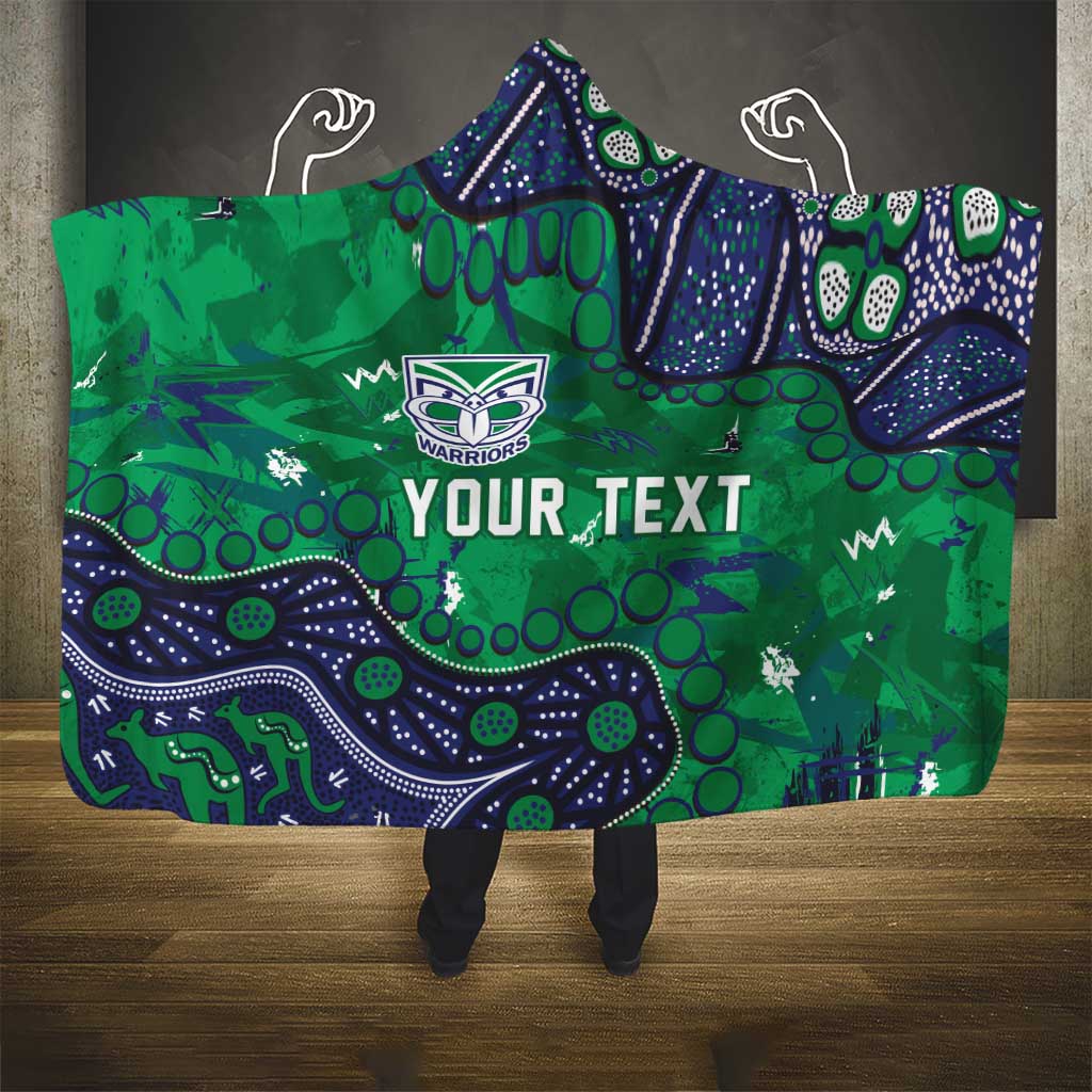 Personalized Newcastle Knights Hooded Blanket Aboriginal Pattern with Graffiti Style Design
