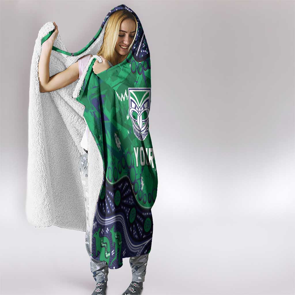 Personalized Newcastle Knights Hooded Blanket Aboriginal Pattern with Graffiti Style Design