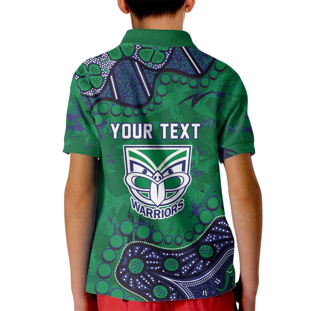 Personalized Newcastle Knights Kid Polo Shirt Aboriginal Pattern with Graffiti Style Design