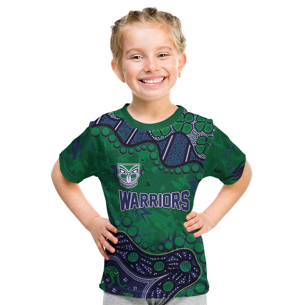 Personalized Newcastle Knights Kid T Shirt Aboriginal Pattern with Graffiti Style Design