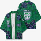 Personalized Newcastle Knights Kimono Aboriginal Pattern with Graffiti Style Design
