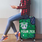 Personalized Newcastle Knights Luggage Cover Aboriginal Pattern with Graffiti Style Design