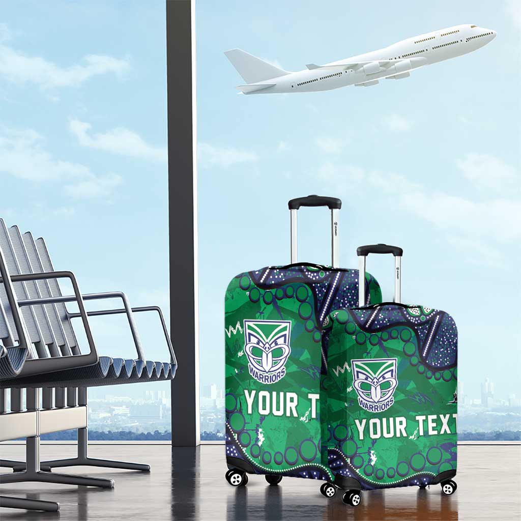 Personalized Newcastle Knights Luggage Cover Aboriginal Pattern with Graffiti Style Design