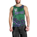Personalized Newcastle Knights Men Tank Top Aboriginal Pattern with Graffiti Style Design