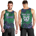 Personalized Newcastle Knights Men Tank Top Aboriginal Pattern with Graffiti Style Design