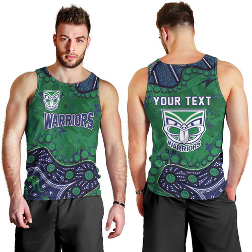 Personalized Newcastle Knights Men Tank Top Aboriginal Pattern with Graffiti Style Design