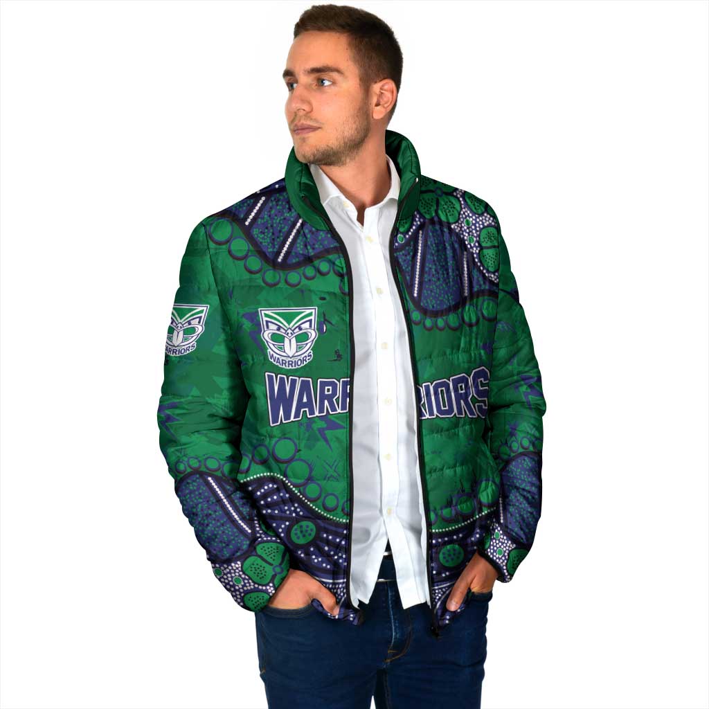 Personalized Newcastle Knights Padded Jacket Aboriginal Pattern with Graffiti Style Design