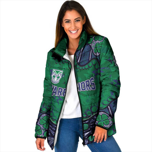 Personalized Newcastle Knights Padded Jacket Aboriginal Pattern with Graffiti Style Design