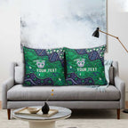 Personalized Newcastle Knights Pillow Cover Aboriginal Pattern with Graffiti Style Design