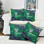 Personalized Newcastle Knights Pillow Cover Aboriginal Pattern with Graffiti Style Design