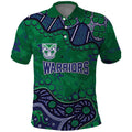 Personalized Newcastle Knights Polo Shirt Aboriginal Pattern with Graffiti Style Design