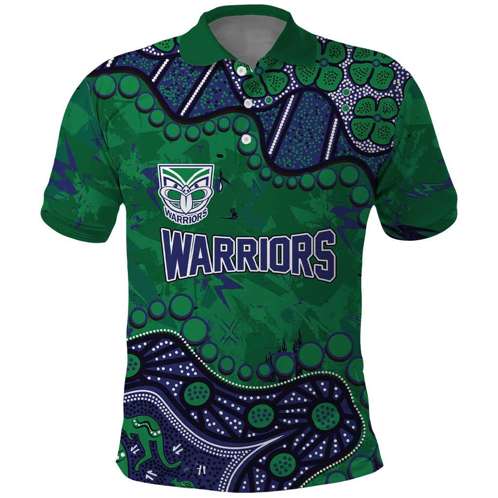 Personalized Newcastle Knights Polo Shirt Aboriginal Pattern with Graffiti Style Design
