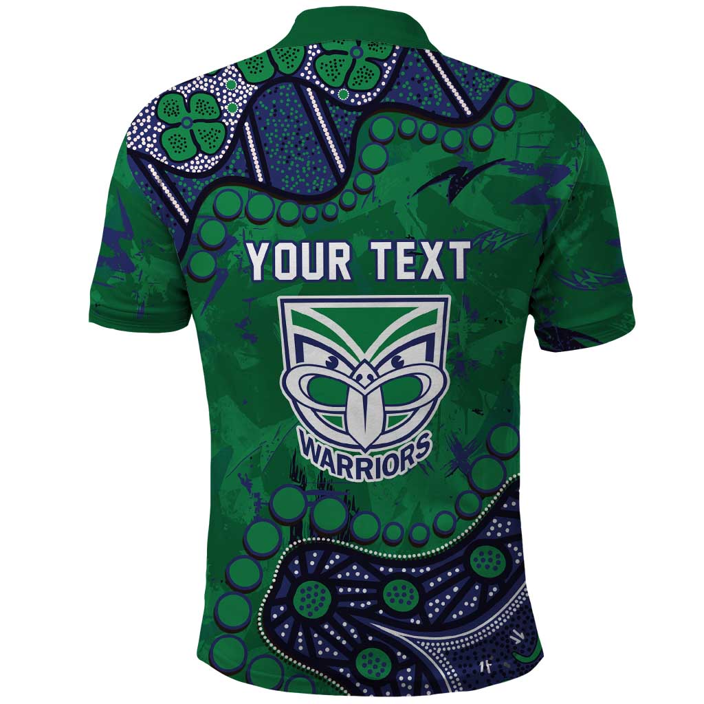 Personalized Newcastle Knights Polo Shirt Aboriginal Pattern with Graffiti Style Design