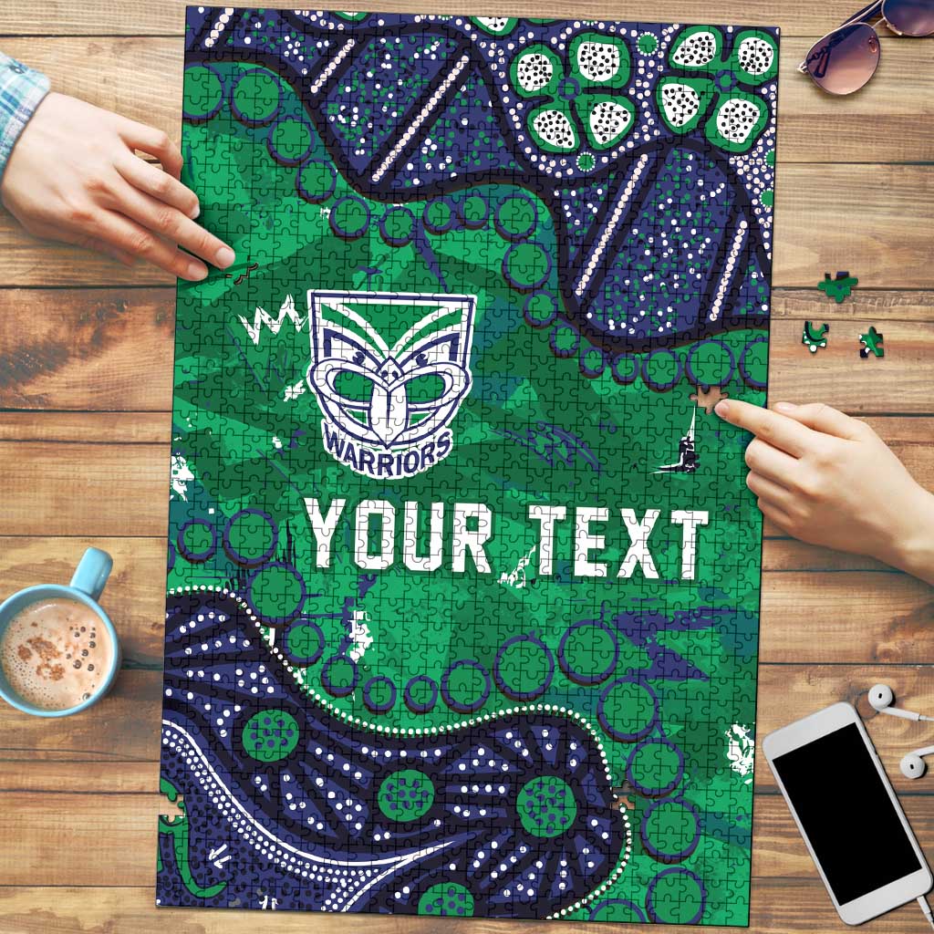 Personalized Newcastle Knights Puzzle Aboriginal Pattern with Graffiti Style Design