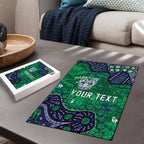 Personalized Newcastle Knights Puzzle Aboriginal Pattern with Graffiti Style Design