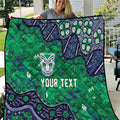 Personalized Newcastle Knights Quilt Aboriginal Pattern with Graffiti Style Design