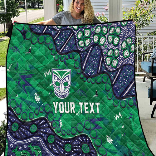 Personalized Newcastle Knights Quilt Aboriginal Pattern with Graffiti Style Design