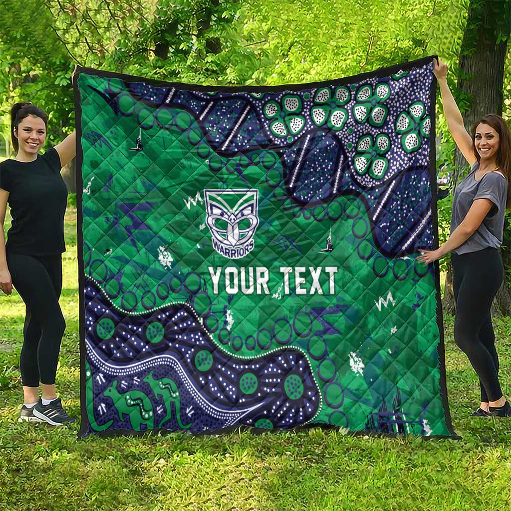 Personalized Newcastle Knights Quilt Aboriginal Pattern with Graffiti Style Design