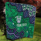 Personalized Newcastle Knights Quilt Aboriginal Pattern with Graffiti Style Design