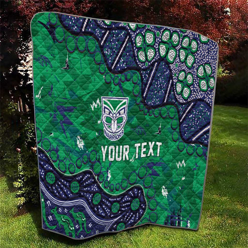 Personalized Newcastle Knights Quilt Aboriginal Pattern with Graffiti Style Design
