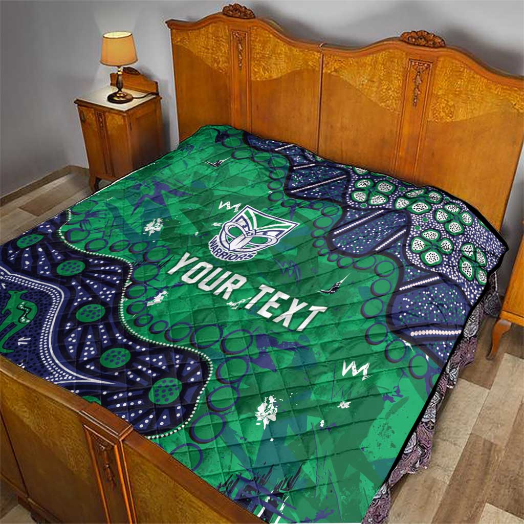 Personalized Newcastle Knights Quilt Aboriginal Pattern with Graffiti Style Design