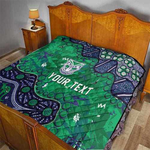 Personalized Newcastle Knights Quilt Aboriginal Pattern with Graffiti Style Design