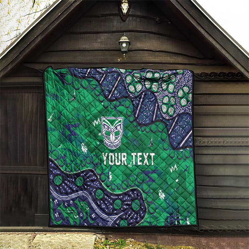 Personalized Newcastle Knights Quilt Aboriginal Pattern with Graffiti Style Design