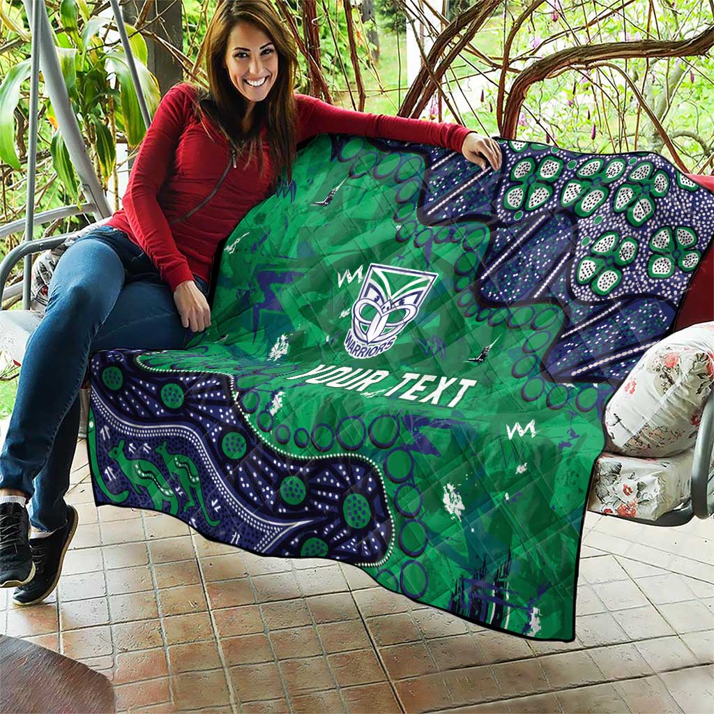 Personalized Newcastle Knights Quilt Aboriginal Pattern with Graffiti Style Design