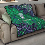 Personalized Newcastle Knights Quilt Aboriginal Pattern with Graffiti Style Design