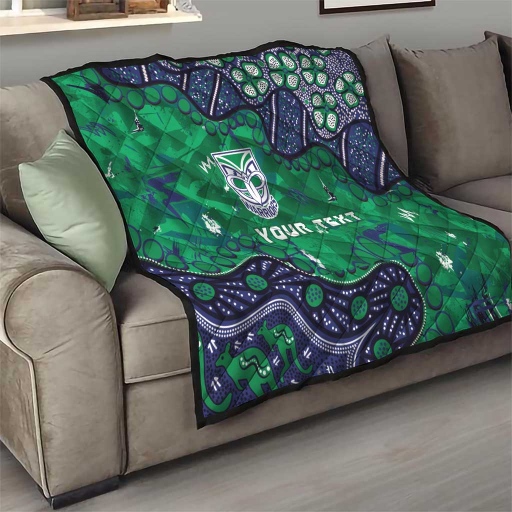 Personalized Newcastle Knights Quilt Aboriginal Pattern with Graffiti Style Design