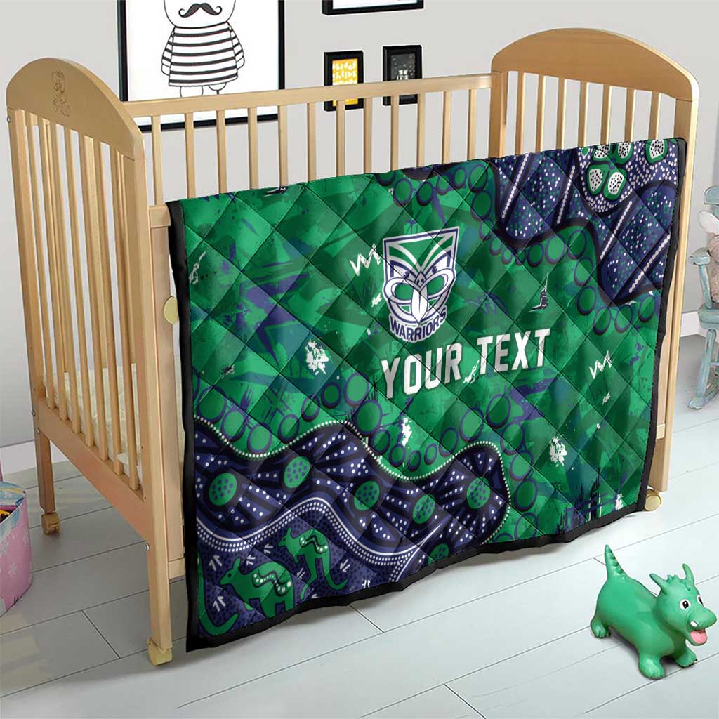 Personalized Newcastle Knights Quilt Aboriginal Pattern with Graffiti Style Design