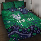 Personalized Newcastle Knights Quilt Bed Set Aboriginal Pattern with Graffiti Style Design