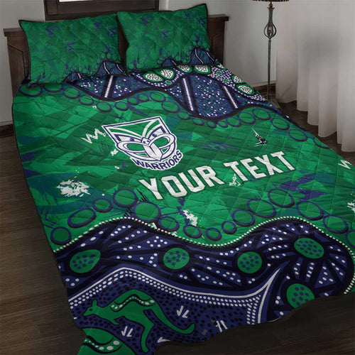 Personalized Newcastle Knights Quilt Bed Set Aboriginal Pattern with Graffiti Style Design