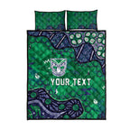 Personalized Newcastle Knights Quilt Bed Set Aboriginal Pattern with Graffiti Style Design