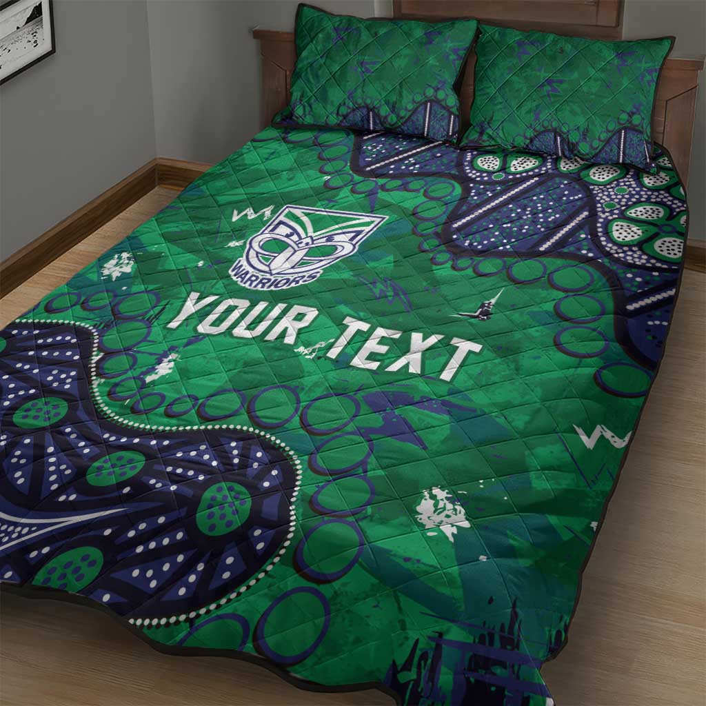 Personalized Newcastle Knights Quilt Bed Set Aboriginal Pattern with Graffiti Style Design