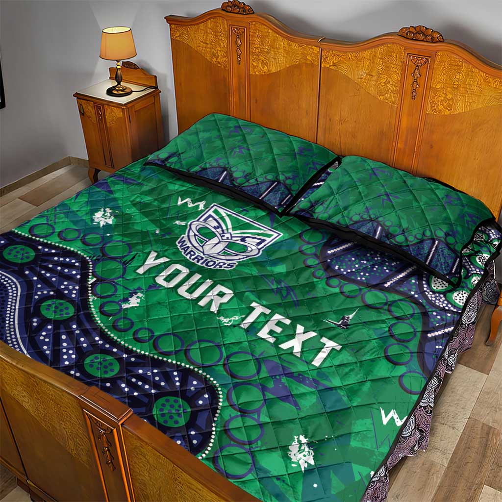 Personalized Newcastle Knights Quilt Bed Set Aboriginal Pattern with Graffiti Style Design