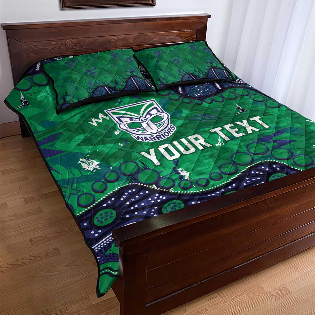 Personalized Newcastle Knights Quilt Bed Set Aboriginal Pattern with Graffiti Style Design