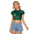 Personalized Newcastle Knights Raglan Cropped T Shirt Aboriginal Pattern with Graffiti Style Design