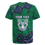 Personalized Newcastle Knights Rugby Jersey Aboriginal Pattern with Graffiti Style Design