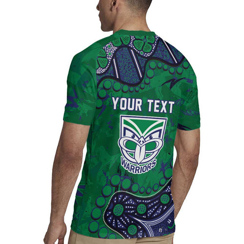 Personalized Newcastle Knights Rugby Jersey Aboriginal Pattern with Graffiti Style Design